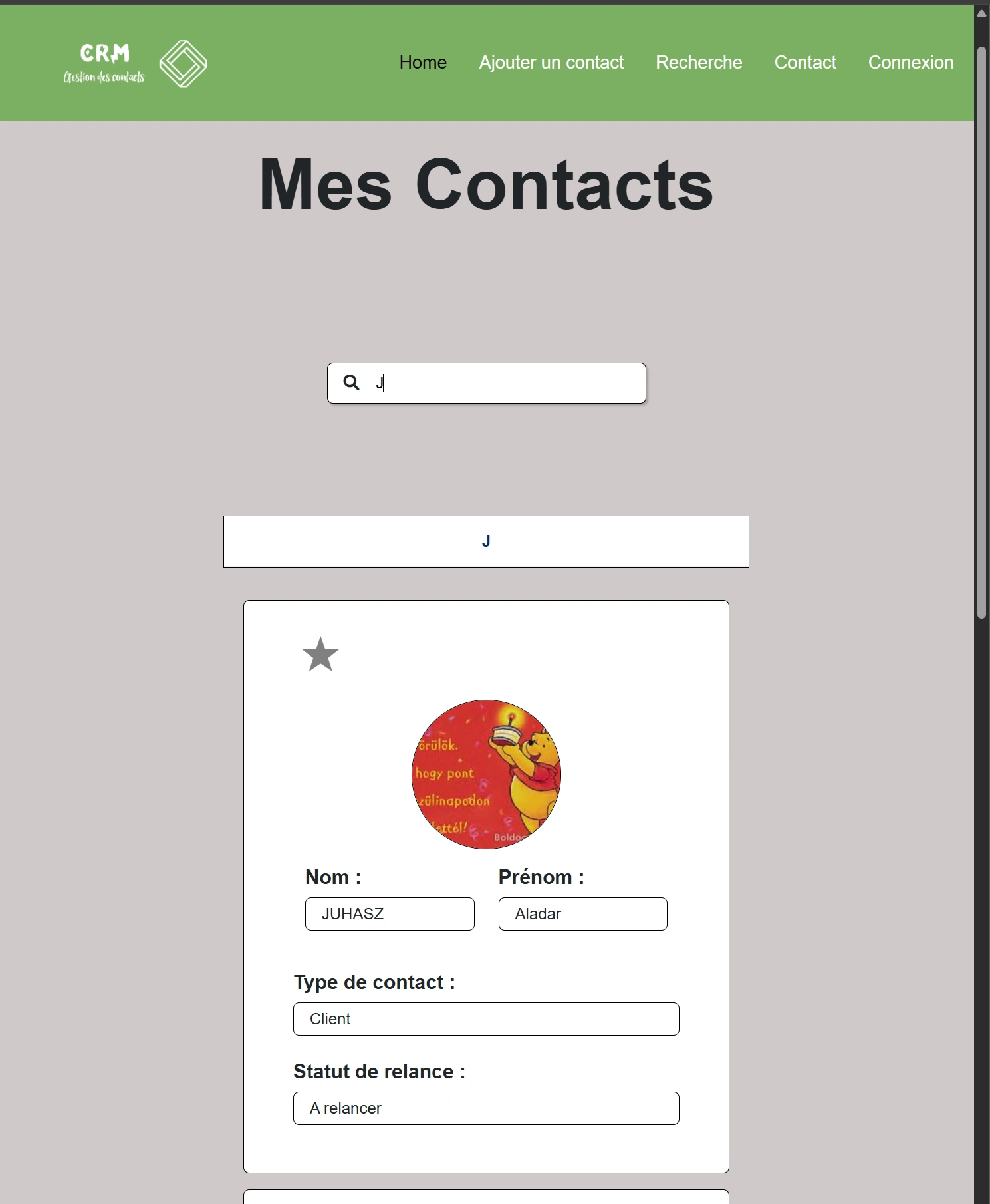 Recherche par nom